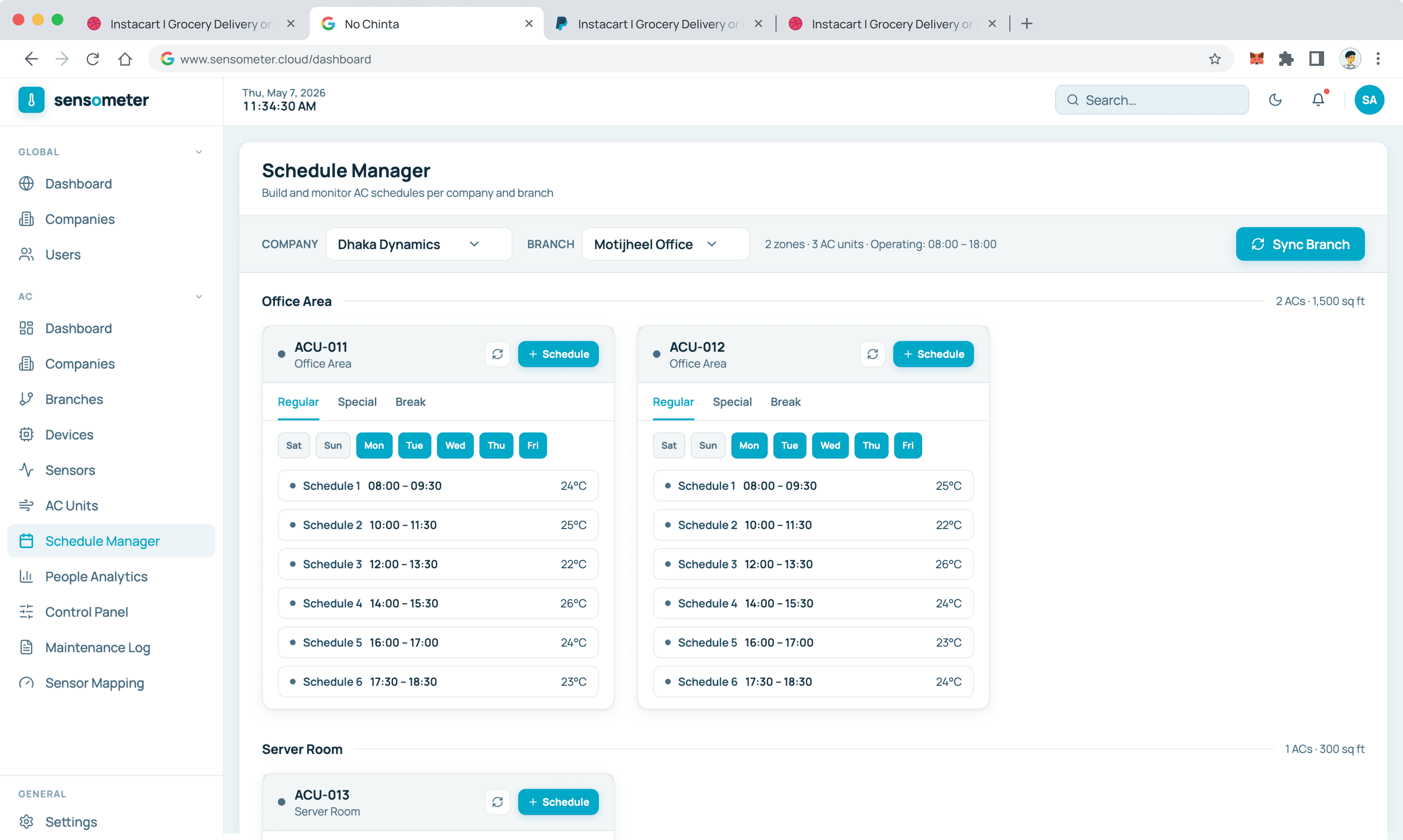 Schedule manager