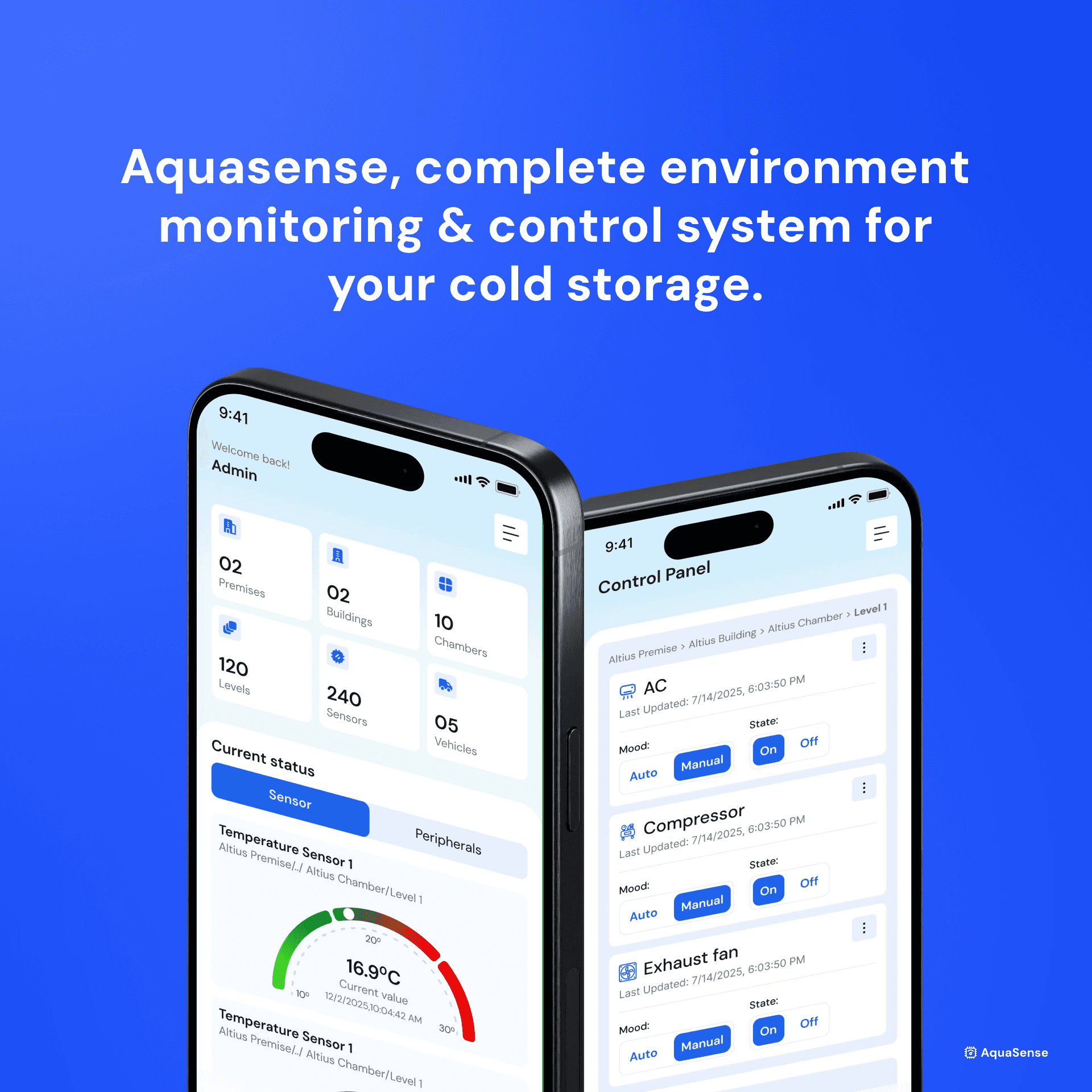 Cold storage monitoring and control system